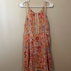 Juniors NWT Chelsea & Violet Floral Crochet Open Back Mini Dress (NEW!!)